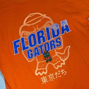 Florida Gators The Victory T Shirt Tokyo Kanji Gator Graphic Orange Medium *FLAW
